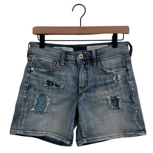 Pilcro “Anthropology” Blue Distressed Jean Shorts